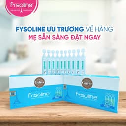 Combo Nước muối sinh lý FYSOLINE Xanh 20 ống x 5ml Và Hồng 40 ống x 5ml 7