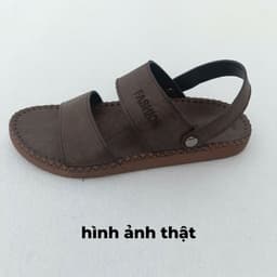 Dép quai hậu nam , Sandal nam hai quai ngang  đế lõm ôm chân  may khâu thủ công chắc chắn ba màu nâu đen xám trẻ trung 7