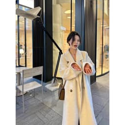 Áo Khoác Dạ Dáng Dài Cổ Bẻ Áo Khoác Nữ Form Rộng Dạ Tweed Áo Dạ Dáng Dài Kiểu Hàn Quốc Đi Đà Lạt Mùa Đông AD2308 5