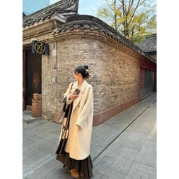 Áo Khoác Dạ Dáng Dài Cổ Bẻ Áo Khoác Nữ Form Rộng Dạ Tweed Áo Dạ Dáng Dài Kiểu Hàn Quốc Đi Đà Lạt Mùa Đông AD2308 6