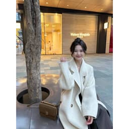 Áo Khoác Dạ Dáng Dài Cổ Bẻ Áo Khoác Nữ Form Rộng Dạ Tweed Áo Dạ Dáng Dài Kiểu Hàn Quốc Đi Đà Lạt Mùa Đông AD2308 7
