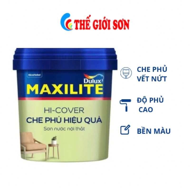 5L - Sơn Maxilite Hi-cover MK14 sơn nước trong nhà, sơn mịn nội thất