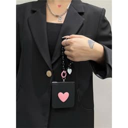 [CÓ SẴN] Nhiều màu - Ốp Z FLIP 8 - Flip5 - Flip7 chất matte mịn charm tim kèm dây hạt bóng và thanh bảo vệ bản lề 4
