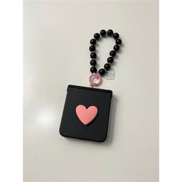 [CÓ SẴN] Nhiều màu - Ốp Z FLIP 8 - Flip5 - Flip7 chất matte mịn charm tim kèm dây hạt bóng và thanh bảo vệ bản lề 7