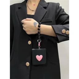 [CÓ SẴN] Nhiều màu - Ốp Z FLIP 8 - Flip5 - Flip7 chất matte mịn charm tim kèm dây hạt bóng và thanh bảo vệ bản lề 6