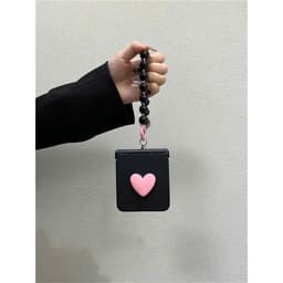 [CÓ SẴN] Nhiều màu - Ốp Z FLIP 8 - Flip5 - Flip7 chất matte mịn charm tim kèm dây hạt bóng và thanh bảo vệ bản lề 5