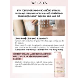 (Công ty )Kem Body Weilaiya Dưỡng Trắng Da Nâng Tone 200ml| Cherry Beauty 9