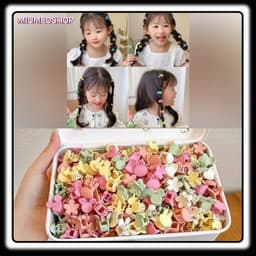 Túi 200 Kẹp Mini Nhiều Màu Nhiều Hình Siêu Dễ Thương Cho Bé 2