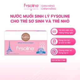 Combo Nước muối sinh lý Fysoline hồng 40 ống x 5ml và Vàng (Date T4.2027) 20 ống x 5ml 3