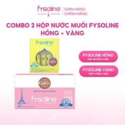 Combo Nước Muối Sinh Lý FYSOLINE Hồng 40 Ống và Kháng Khuẩn Vàng 5 ống Nhỏ Mắt Mũi Miệng Hiệu Quả Cho Bé 2