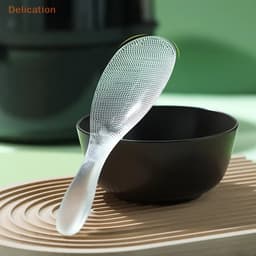 Muôi Muỗng Thìa Xới Cơm Xuất Nhật - Chống Dính Chịu Nhiệt Nhựa Trong Suốt 5