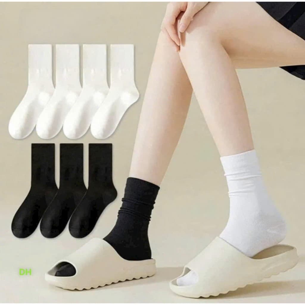 Set 10 đôi tất cổ cao Vớ Cổ Cao Vừa Siêu Mỏng Thoáng Khí Phong Cách Hàn Quốc Thời Trang Cho Nữ GIA DỤNG VĨNH NGÂN