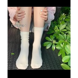 Set 10 đôi tất cổ cao Vớ Cổ Cao Vừa Siêu Mỏng Thoáng Khí Phong Cách Hàn Quốc Thời Trang Cho Nữ GIA DỤNG VĨNH NGÂN 3
