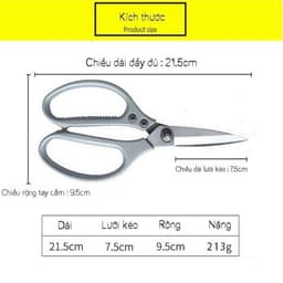 Kéo Cắt Thực Phẩm Siêu Bén, Cứng Cáp Cao Cấp Kéo Cắt Gà Vàng/Xám 7