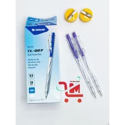 Hộp 20 Bút Thiên Long TL-027 Ngòi 0.5mm Dạng Bấm Cò, Nét Đều Dành Cho Học Sinh, Văn Phòng, Mực Xanh, Đỏ, Đen, Tím 6