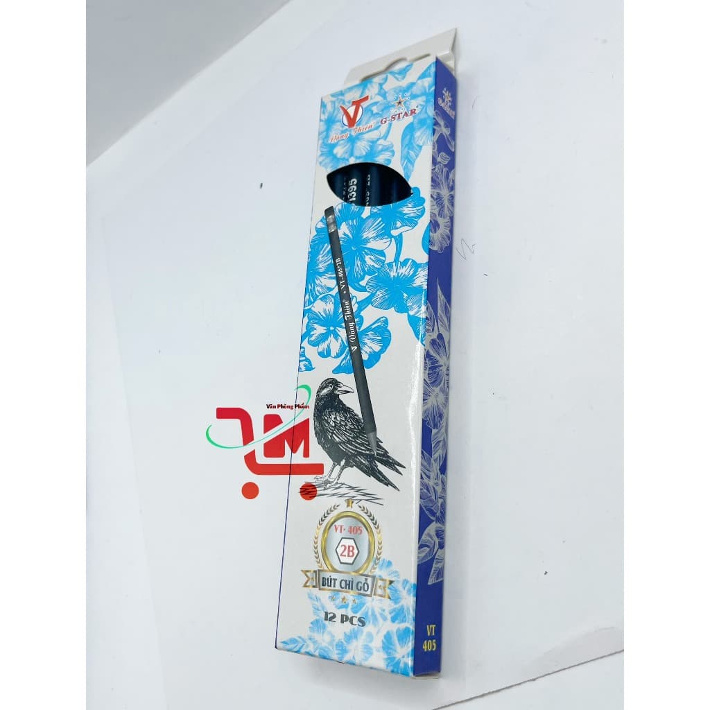 Hộp 12 Bút Chì Chuốt Gỗ Đen G-STAR VT-405 2B Chất Lượng Cao/Bút Chì Chuốt Phù Hợp Cho Mọi Đối Tượng/Bút Chì Chuốt Có Gôm