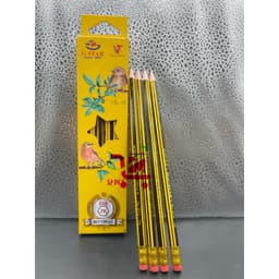 Hộp 12 Cây Bút Chì Đen Vỏ Gỗ GSTAR 018 2B/Bút Chì Chuốt GSTAR Sọc Vàng Đen, Có Gôm 5