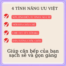 Kệ đựng gia vị 2 tầng 3 ngăn, kệ bếp treo tường chịu lực 10kg☘️ kệ đựng đồ đa năng 🌸 giỏ đựng hành tỏi gia vị 3