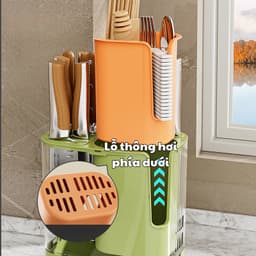 Ống Đựng Dao Đũa Đa Năng Chống Nấm Mốc Dễ Dàng Vệ Sinh Chất Liệu Nhựa PP Cứng Cáp 6