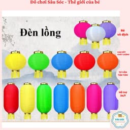 Đèn Lồng vải tròn, trụ có tua rua trang trí Tết , nhà hàng, quán cà phê chống nước,Đền Chùa,trường học lễ hội giá rẻ 3
