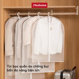 COMBO 5 Túi bọc quần áo chống bụi chống ẩm mốc treo tủ PEVA JYoohome Túi trùm áo Vest có khóa 1