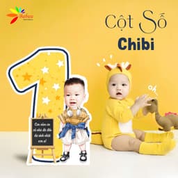 Cột số kèm chibi sinh nhật cho bé trai bé gái 4