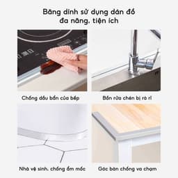 Băng Keo Dán Bếp Gas, Bồn Rửa Bát JYoohome Cuộn băng dính chống thấm bồn rửa chén bát bếp 2