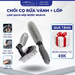 Combo Chổi Cọ Rửa Vành Lốp, Bàn Chải Vệ Sinh Bánh Xe Chuyên Nghiệp, Bộ Chổi Chăm Sóc Bánh Xe Chuyên Nghiệp - DK.Cars -CR 1