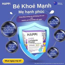 Tăng đề kháng Baby Lactoferrin Happi Powder Úc dạng gói , viên - Mẹ Rofi 4
