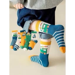 T23 Set 10 đôi Tất Cho Bé Hoạ Tiết Hình Ô Tô Chất Liệu Dày Dặn 1