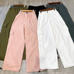 QUẦN KAKI ỐNG RỘNG ROCKY- DÂY RÚT BO GẤU- Phong cách Retro- Túi hộp cá tính cho nữ m014 DUY QUẦN NỮ 8