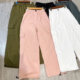 QUẦN KAKI ỐNG RỘNG ROCKY- DÂY RÚT BO GẤU- Phong cách Retro- Túi hộp cá tính cho nữ m014 DUY QUẦN NỮ 9