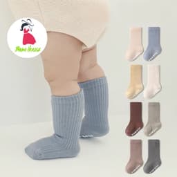 Set 10 Đôi Tất Cổ Bo Cao Cho Bé Trai Bé Gái Chất Gân Tăm Thấm Hút Mồ Hôi Co Giãn Tốt SS25 { T209 } 1