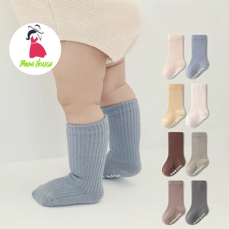 Set 10 Đôi Tất Cổ Bo Cao Cho Bé Trai Bé Gái Chất Gân Tăm Thấm Hút Mồ Hôi Co Giãn Tốt SS25 { T209 }
