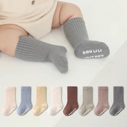 Set 10 Đôi Tất Cổ Bo Cao Cho Bé Trai Bé Gái Chất Gân Tăm Thấm Hút Mồ Hôi Co Giãn Tốt SS25 { T209 } 8
