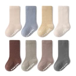 Set 10 Đôi Tất Cổ Bo Cao Cho Bé Trai Bé Gái Chất Gân Tăm Thấm Hút Mồ Hôi Co Giãn Tốt SS25 { T209 } 6