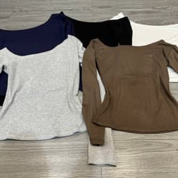 [VẢI COTTON MỊN L.1] Áo Lệch Vai Kiểu Dài Tay ôm body siêu Quyến Rũ vải thun zip mịn cho nữ m658 9