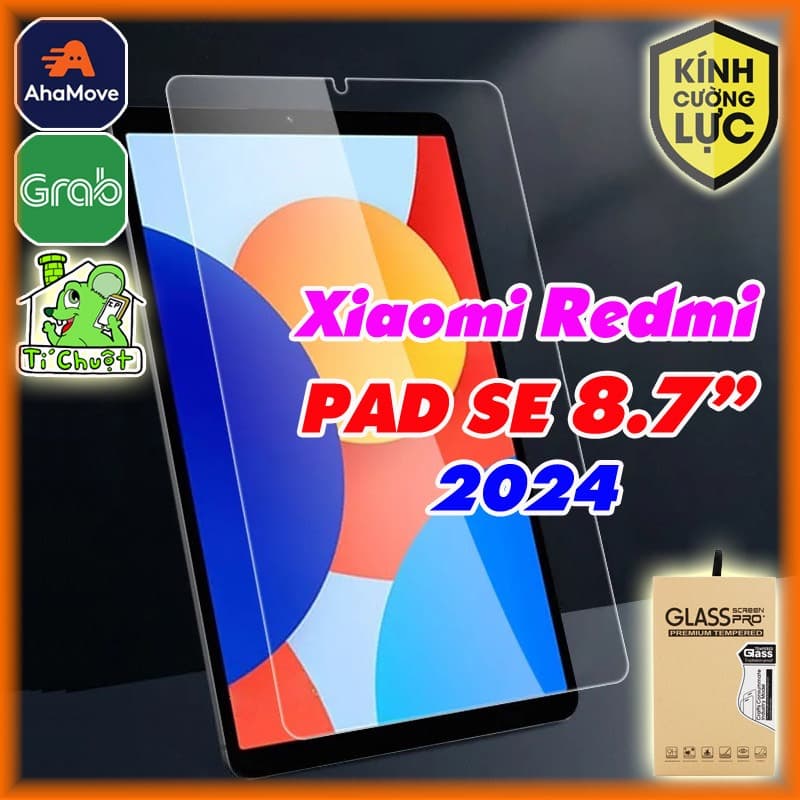 [Ảnh Thật] Kính CL MTB Xia0mi REDMI PAD SE 8.7" 2024 Cường Lực Mài Cạnh 2.5D-9H-0.26mm