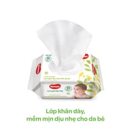 Thùng 12 gói khăn ướt Huggies Êm mềm (không mùi) cao cấp, sợi tự nhiên và dịu nhẹ cho bé (80 miếng/gói) 4