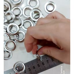 Khoen ore 14mm Khuy mắt cáo đóng bạt, bấm bạt Bằng sắt Túi 100 cái + 100 long đền 3
