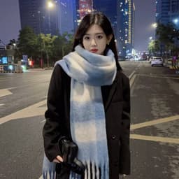 KHĂN CHOÀNG BÔNG CỔ LEN LÔNG MỊN SIÊU ẤM HỌA TIẾT CARO PHỐI MÀU ĐA DẠNG PHONG CÁCH HÀN QUỐC MÙA ĐÔNG 5