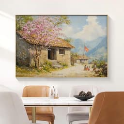 Tranh treo tường in canvas phong cảnh thiên nhiên Tây Bắc 80 x 60 cm 2