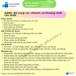Viên uống hỗ tăng cân GANS - nhập khẩu từ Mỹ 2