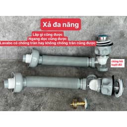 Bộ xả lavabo Xi phông chậu rửa mặt X09, bộ xả lavabo xả chậu rửa mặt xả ruột gà 4