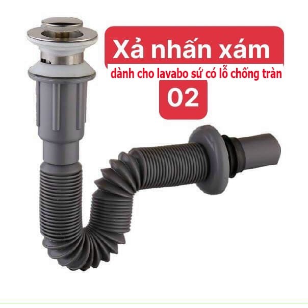 Bộ xả lavabo Xi phông chậu rửa mặt X09, bộ xả lavabo xả chậu rửa mặt xả ruột gà
