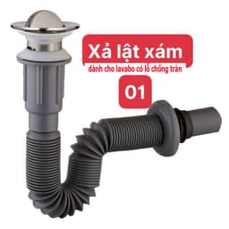 Bộ xả lavabo Xi phông chậu rửa mặt X09, bộ xả lavabo xả chậu rửa mặt xả ruột gà 3