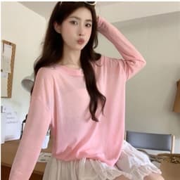 Áo thun giấy dài tay freesize form rộng ( cotton giấy -dài tay) chất mỏng co giản 6