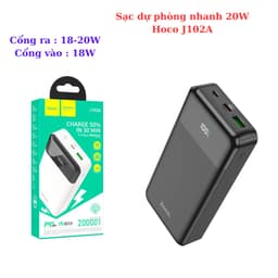 Pin Dự Phòng Sạc Nhanh 22.5W Hoco J101B 30.000mah và  20W Hoco J102A 20.000mah 8