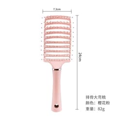 Lược chải tóc gỡ rối làm phồng tóc - lược bán nguyệt màu pastel siêu xinh 24x7cm -260901 8