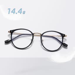 Gọng kính cận thời trang nam nữ ANDU dáng tròn chống tia UV chất liệu kim loại cao cấp - 6254 3